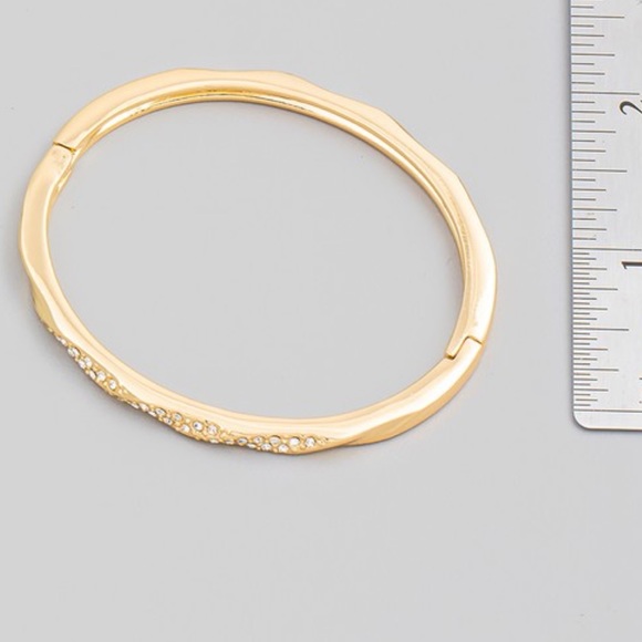 Fabulous Parisian Faux Diamonds Love Bracelet bangle stainless steel - Picture 4 of 4